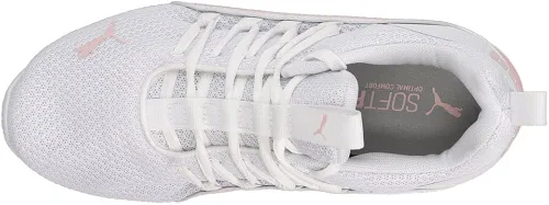 Vista 4 de PUMA Womens Axelion Metallic Wide Training Sneakers Athletic Shoes - White