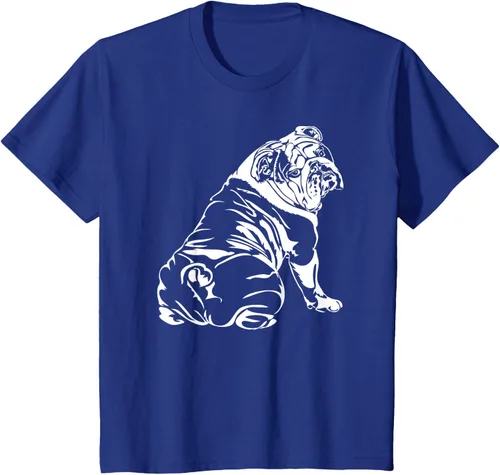 Vista 39 de Gracioso Bulldog Inglés playera perro Hund playera regalo, Azul (Heather blue)