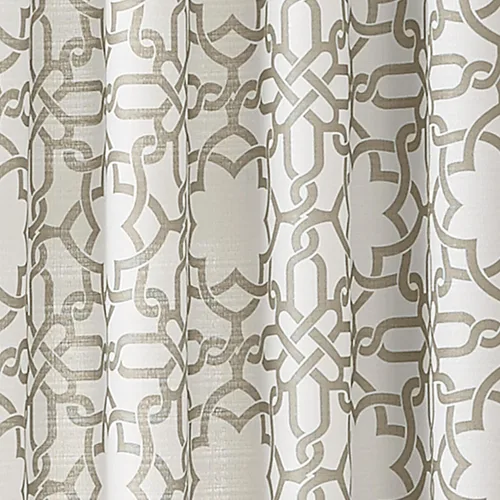 Vista 5 de CHF Lotus Harmony - Cortina con estampado geométrico, 63 pulgadas, lino
