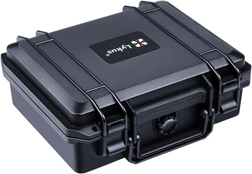 Vista 14 de Lykus HC-1410 Mini caja rígida seca con inserto de espuma, tamaño interior 5.51 x 3.54 x 1.46 pulgadas, IP66 a prueba de salpicaduras, adecuada