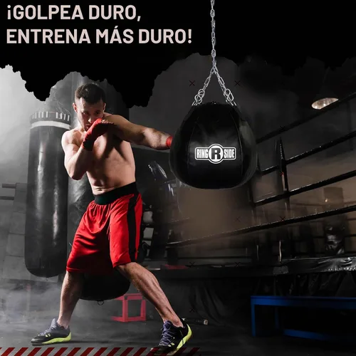 Vista 3 de Ringside Head Shot Heavy Bag, Soft-Filled, Powerhide Punching Bag for Boxing, MMA, Muay Thai, and More, Includes Heavy Bag Chain and Swivel