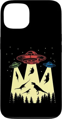 Vista 7 de Funda vintage de secuestro alienígena de dinosaurio para iPhone 17