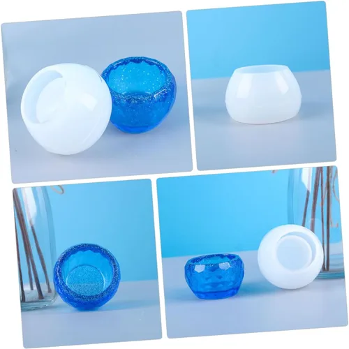 Vista 2 de Molde de cuenco en forma de diamante único, 2 piezas, material antiadherente para amantes de las manualidades