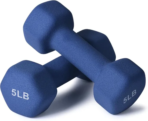 Vista 44 de Portzon Mancuernas de neopreno con agarre antideslizante para ejercicio de entrenamiento corporal total y tonificación muscular, compatible con 2