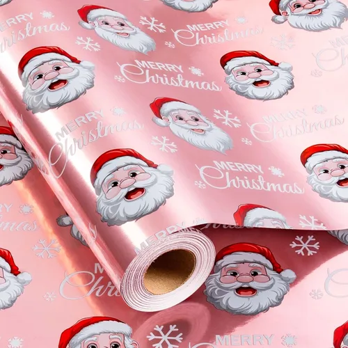 Vista 11 de MAYPLUSS Papel de Regalo de Navidad Rollo Jumbo - 30 Pulgadas X 100 Pies - Papel Metálico Vintage Verde y Dorado Cascanueces Ballet Papel de Regalo