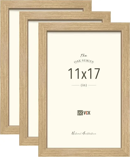 Vista 55 de VCK Juego de 3 portarretratos de 8 x 10 pulgadas, roble negro, textura natural, exclusivo marco de madera, exhibición de mesa o colgar en la pared