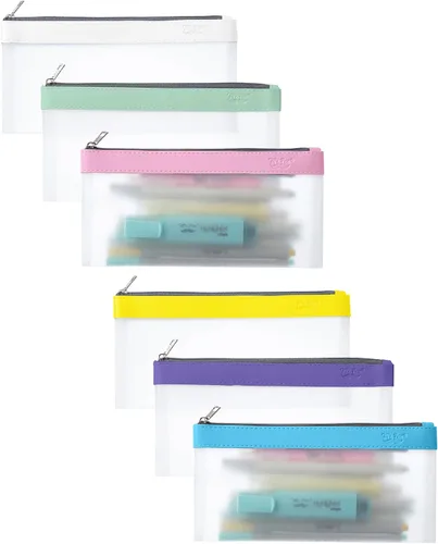 Vista 27 de Mr. Pen - Estuche transparente para lápices, paquete de 3, estuche transparente para lápices, bolsas para lápices