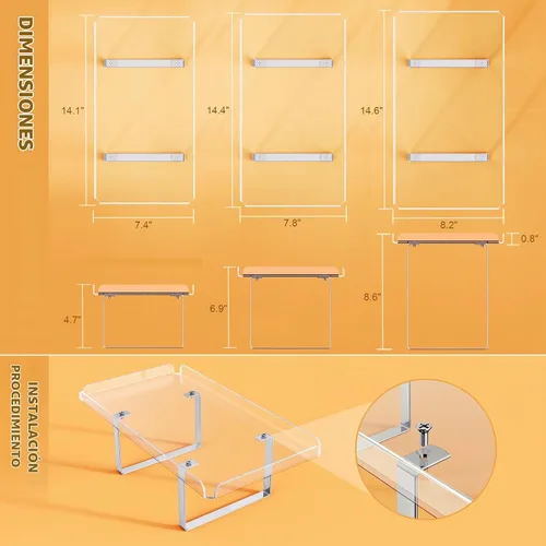 Vista 3 de Bakzon Soporte de 3 piezas para cupcakes, juego de mesa de postres de acrílico transparente con patas de soporte de hierro para cumpleaños