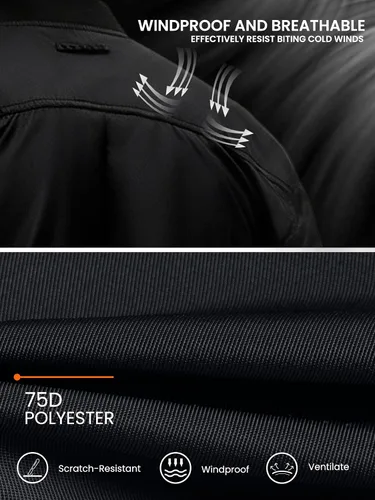Vista 4 de Chaqueta bomber ligera para hombre, cortavientos, resistente al agua y transpirable con 4 bolsillos