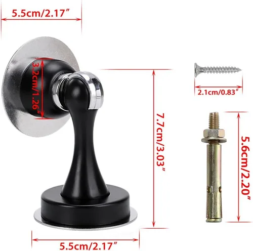 Vista 4 de Sumnacon Tope magnético para puerta, soporte de tope de puerta de acero inoxidable resistente viene con 4 piezas de cinta adhesiva de doble cara 3M