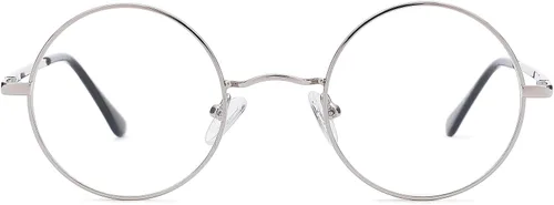 Vista 4 de Pro Acme Lentes transparentes sin receta con marco de metal redondo retro pequeño