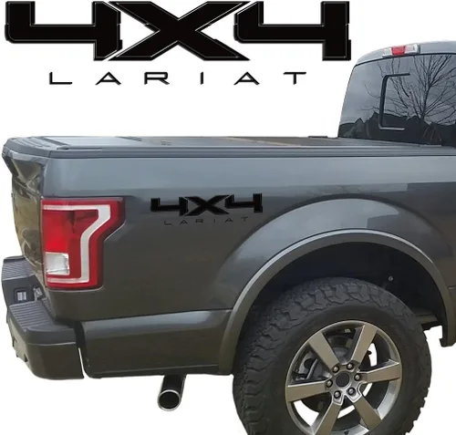 Vista 3 de 4X4 Lariat - Calcomanía de vinilo para Ford Trucks Borgoña