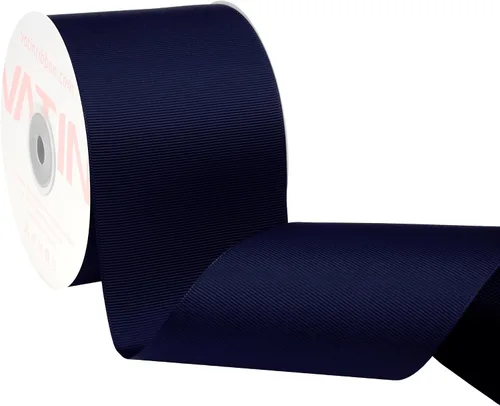 Vista 97 de VATIN Cinta de Grogrén Negra, 1-1/2" x 50 Yardas Continuas, Cinta de Grogrén de Poliéster Negra, Usar para Lazos de Bricolaje, Accesorios