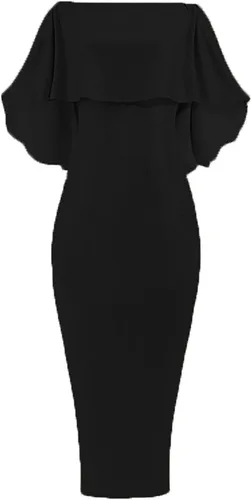 Vista 5 de Vestidos de cóctel para mujer, sexy, color sólido, con lentejuelas, cruzado, con abertura, para fiesta, cóctel, graduación, vestido de invitada