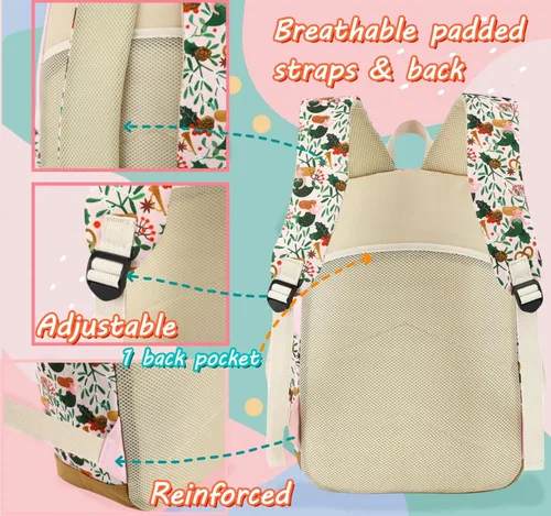 Vista 5 de Leaper Mochila escolar linda para niñas: bolsas de lona Kawaii para niñas de 10 a 12 años - Mochilas de viaje para laptop para adolescentes
