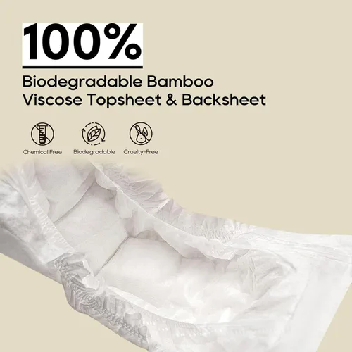 Vista 4 de ECO BOOM Pañales prematuros, viscosa de bambú, pañales desechables suaves naturales para bebés, tamaño 0 adecuado para hasta 7 libras