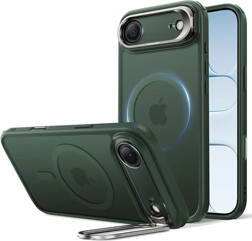 Vista 58 de ESR Funda para iPhone Air con soporte de almacenamiento, compatible con MagSafe, protección contra caídas de grado militar, funda magnética