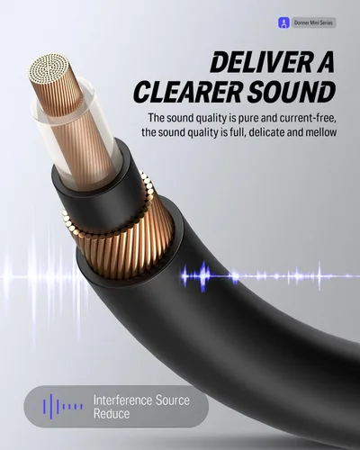 Vista 5 de Donner Cables de conexión planos para pedal de efecto de guitarra de 6 pulgadas, ahorra espacio, sonido claro de 1/4 pulgadas, TS en ángulo recto, 3