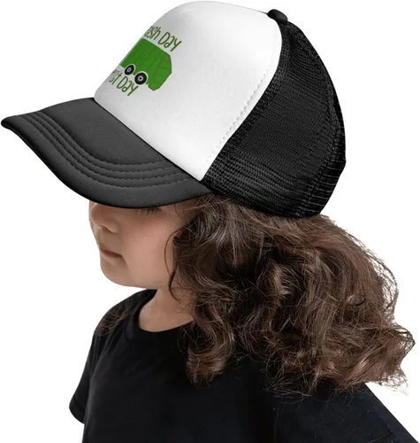 Vista 7 de Gorra de malla para niños con texto en inglés "I Love Garbage Trucker", regalo de cumpleaños