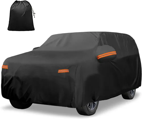 Vista 10 de X AUTOHAUX Funda de coche para Mini Cooper 2DR 2002-2021 210D-PU para exteriores, cubierta completa para todo tipo de clima, con cremallera