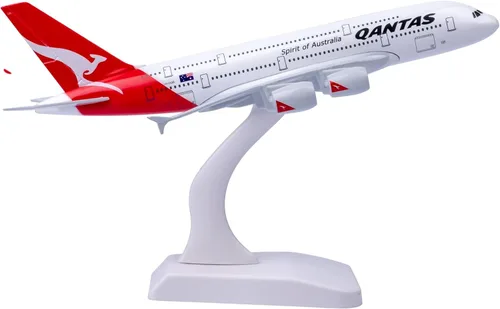 Vista 2 de Modelo de avión 1:300 Modelo Australia A380 Modelo de aleación de metal plano modelo para regalo y decoración