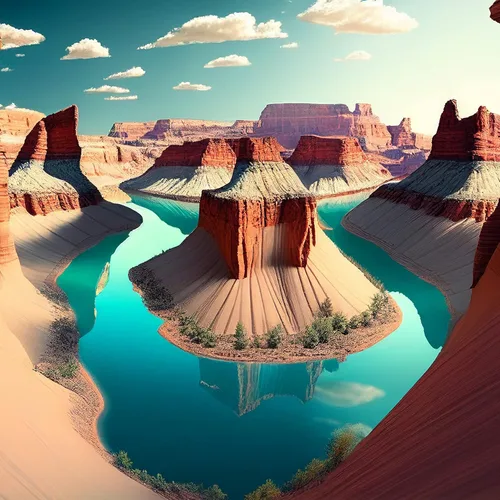 Vista 2 de Papel pintado 3D del Gran Cañón, paisaje del parque nacional en Arizona, vista de la ciudad de Arizona, arte mural de pared grande para dormitorio