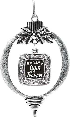 Vista 41 de Inspired Silver - Bon Voyage Cruise Ship Charm Ornamento – Adornos navideños cuadrados de plata con joyas de circonita cúbica