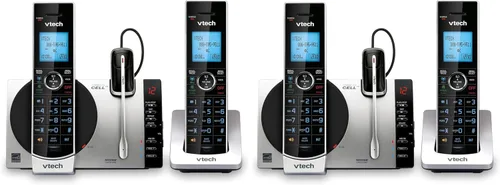 Vista 13 de VTech DS6771-3 DECT 6.0, teléfono inalámbrico desplegable con conexión a Cell, Siri y Google Now Access, plateado/negro, 2 teléfonos inalámbricos
