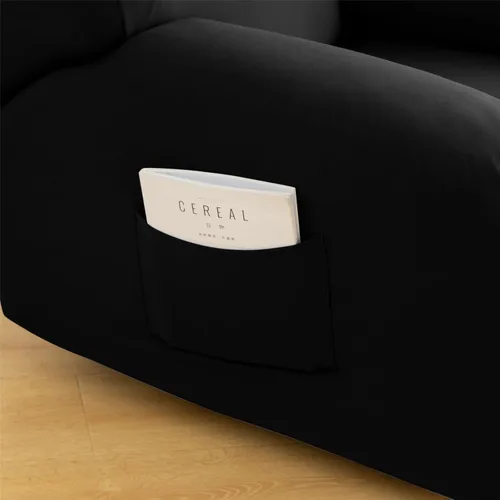 Vista 4 de LazyBoy - Funda para sillón reclinable, color liso, 4 piezas, fundas protectoras de muebles para sillón reclinable con bolsillo, funda para sofá