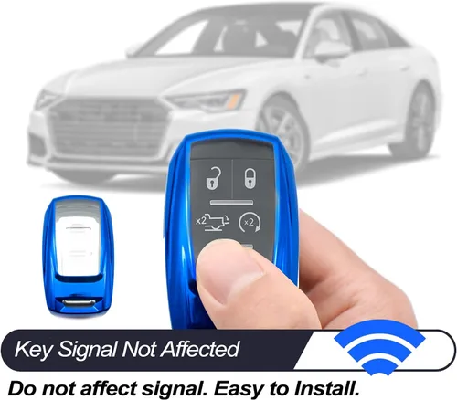 Vista 6 de MECHCOS Compatible con Dodge RAM 1500 2500 3500 4500 5500 Camion Pickup Azul TPU Funda para Llave Cubierta de Control Remoto Protector de Llave