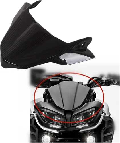 Vista 2 de GMULTI Cubierta de extensión para guardabarros de fibra de carbono compatible con Yamaha MT09 FZ09 2017 2018 2019 2020