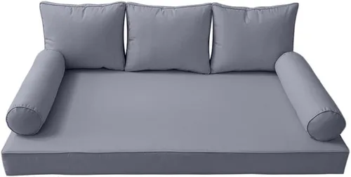 Vista 3 de Style3 AD001 - Juego completo de 6 piezas para colchón de sofá cama para exteriores, tamaño individual XL Outdoor Daybed Cushion, Porch Swing