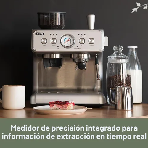 Vista 9 de Gevi Máquina de café expreso de caldera dual con amoladora incorporada