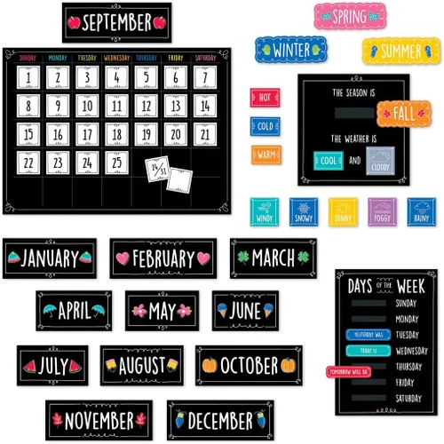 Vista 10 de Creative Teaching Press Bold & Bright - Juego de calendario, tablón de anuncios CTP y exhibición para el aula, 67 piezas