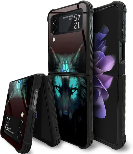 Vista 43 de CARLOCA Funda compatible con Samsung Galaxy S23 Plus, diseño gráfico de identidad negro espiritual lobo, a prueba de golpes, antiarañazos