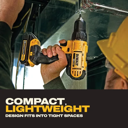 Vista 3 de DEWALT Kit de combo de perforación inalámbrico de 20V MAX, 2-Herramienta (DCK240C2)
