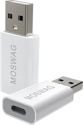 Vista 8 de MOSWAG Adaptador USB tipo C hembra a USB A macho, compatible con computadoras portátiles, PC, no necesita controlador/software adicional