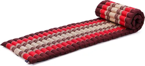 Vista 14 de Leewadee - Colchón de piso plegable - Futón japonés enrollable -Alfombra de tatami triple pliegue - Cama de piso para invitados - Colchón de camping