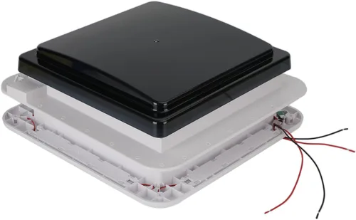 Vista 9 de Ventilador de 11 pulgadas con tragaluz de 12 V, se adapta a aberturas de techo estándar de 11 x 11 pulgadas