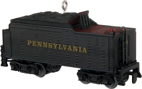 Vista 2 de Hallmark Keepsake Adorno de Navidad 2023, Lionel Pennsylvania K4 Tender, adorno de tren de metal, regalos de tren
