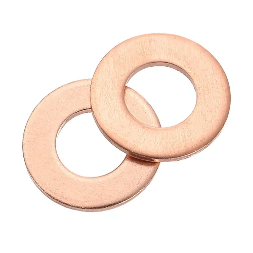 Vista 39 de uxcell Arandela plana M4, 36 piezas de arandelas planas de anillo de cobre de 8 mm DE 1 mm de espesor Junta de sello de metal para tornillos