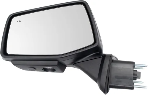 Vista 98 de TRQ Espejo plegable con calefacción eléctrica del lado del conductor con indicador de punto ciego pintura a juego negro liso compatible con Kia