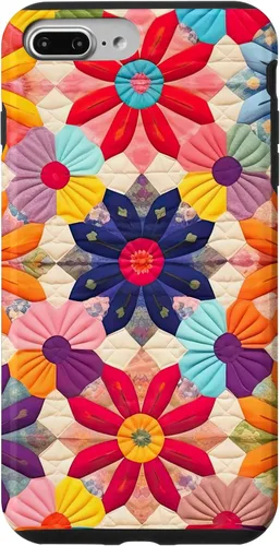 Vista 12 de Quilting Flower Blooms Quilt Pattern Case for iPhone 17