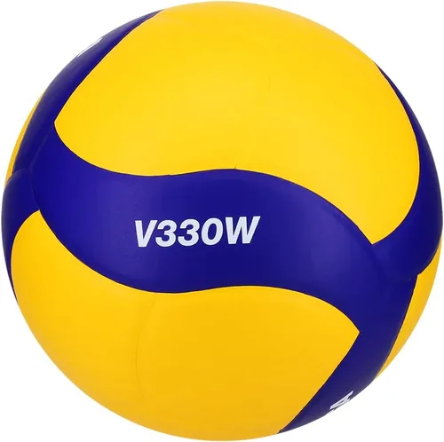 Vista 8 de Mikasa V330W, voleibol de juego de club de competición para interior, Azul/Amarillo