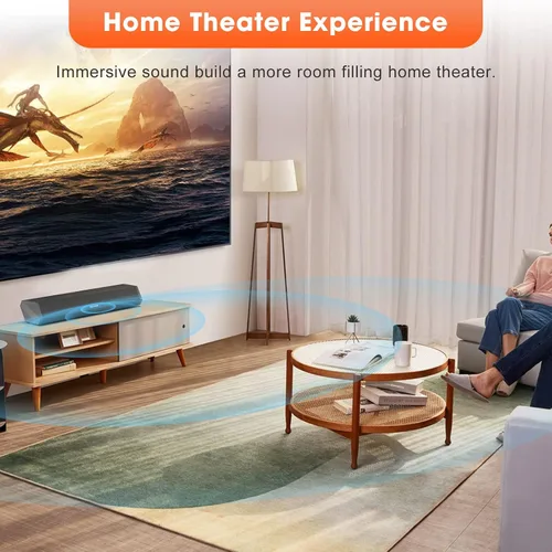 Vista 6 de Barras de Sonido Bestisan para TV, Barra de Sonido Pequeña de 16'/50W para TV, Barra de Sonido con Profundidades de Sonido Mejoradas/DSP/Bass+/3EQ