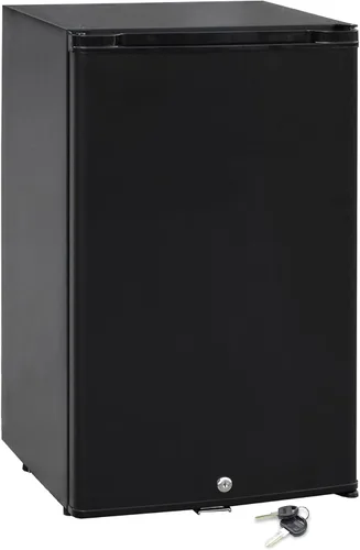 Vista 7 de SMETA Mini refrigerador de CC con cerradura de 12 V, refrigerador de 1.4 cuft semi camión, compacto, bloqueable, sin absorción de ruido, 12 V/120 V