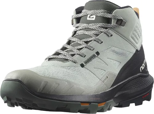 Vista 9 de Salomon Botas de senderismo OUTPULSE Mid Gore-Tex para hombre Urban Chic/Sombra/Cuero crudo