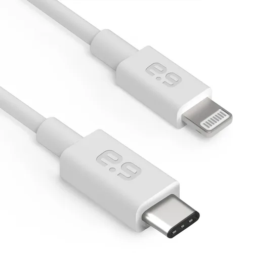 Vista 3 de PureGear Cable USB C a Lightning, cable de sincronización de datos certificado MFi de Apple, compatible con entrega de energía y cargadores tipo C