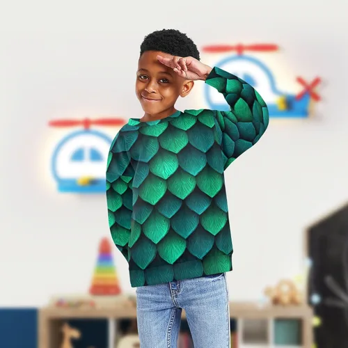 Vista 58 de Plaaee Sudadera de forro polar de manga larga con cuello redondo para niños o niñas, estampado de camiones monstruos, 4T