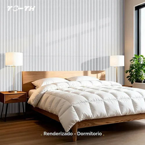 Vista 7 de TO-TH Paneles acústicos grandes de doble capa de absorción de sonido, paquete de 4, color blanco